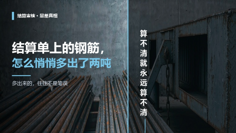 结算单上的钢筋，怎么悄悄多出了两吨？