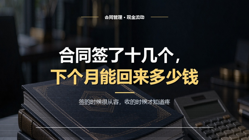 合同签了十几个，下个月能回来多少钱？