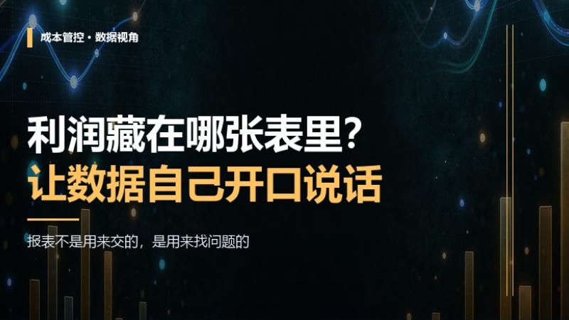 利润藏在哪张表里？让数据自己开口说话