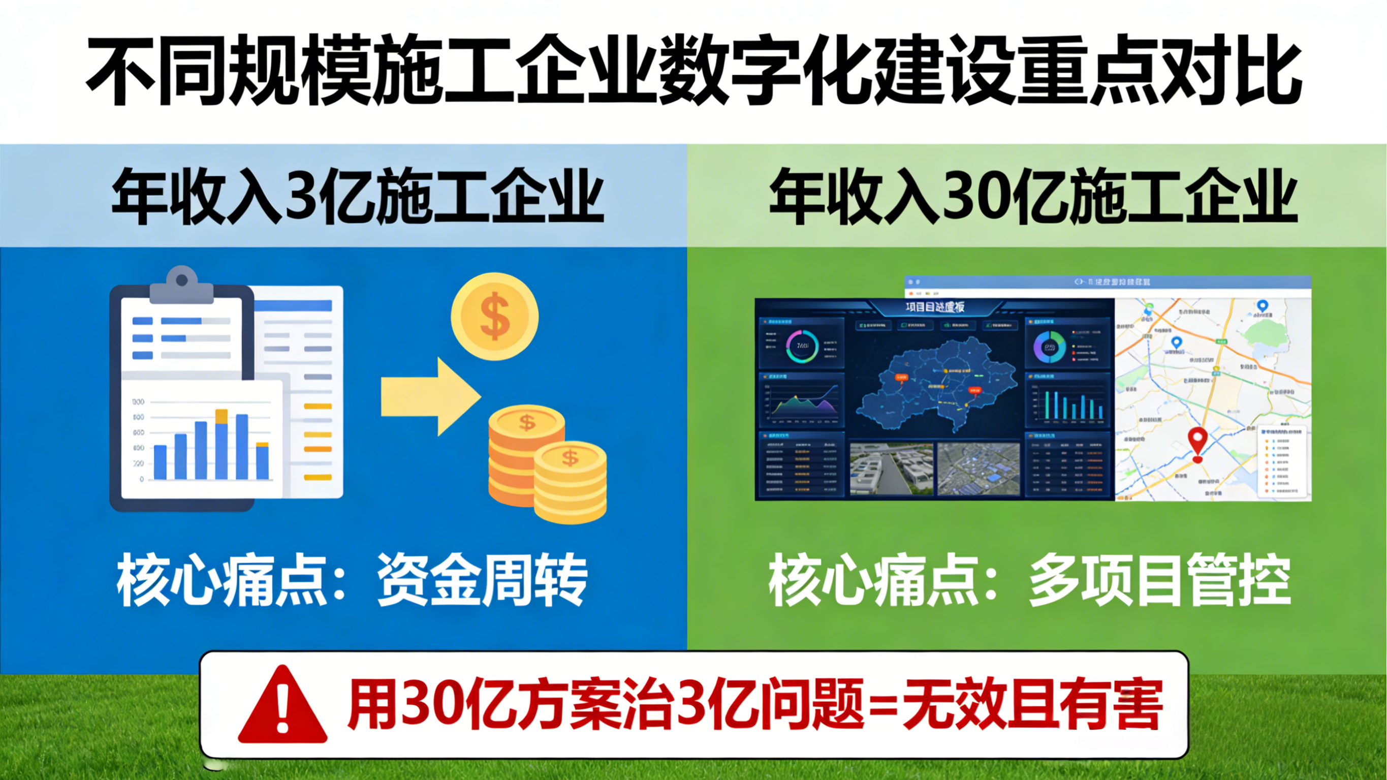 施工企业数字化建设分阶指南：3亿到30亿，不同阶段该数字化什么？