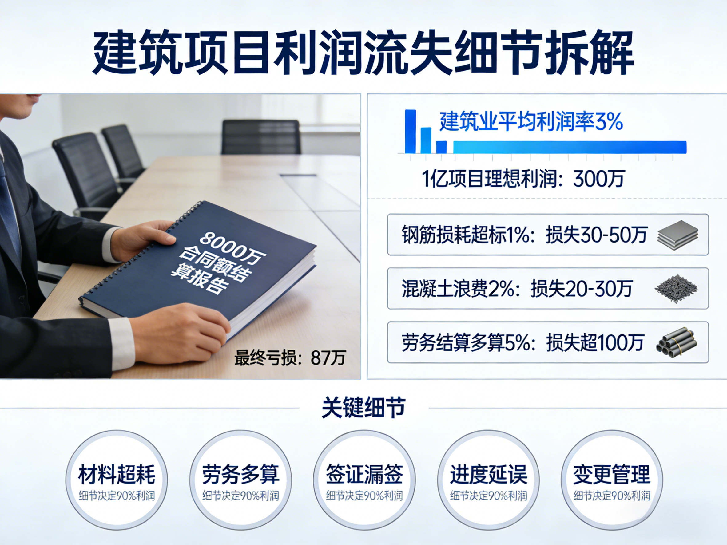 工程成本控制抓牢这5个细节,轻松省下10%