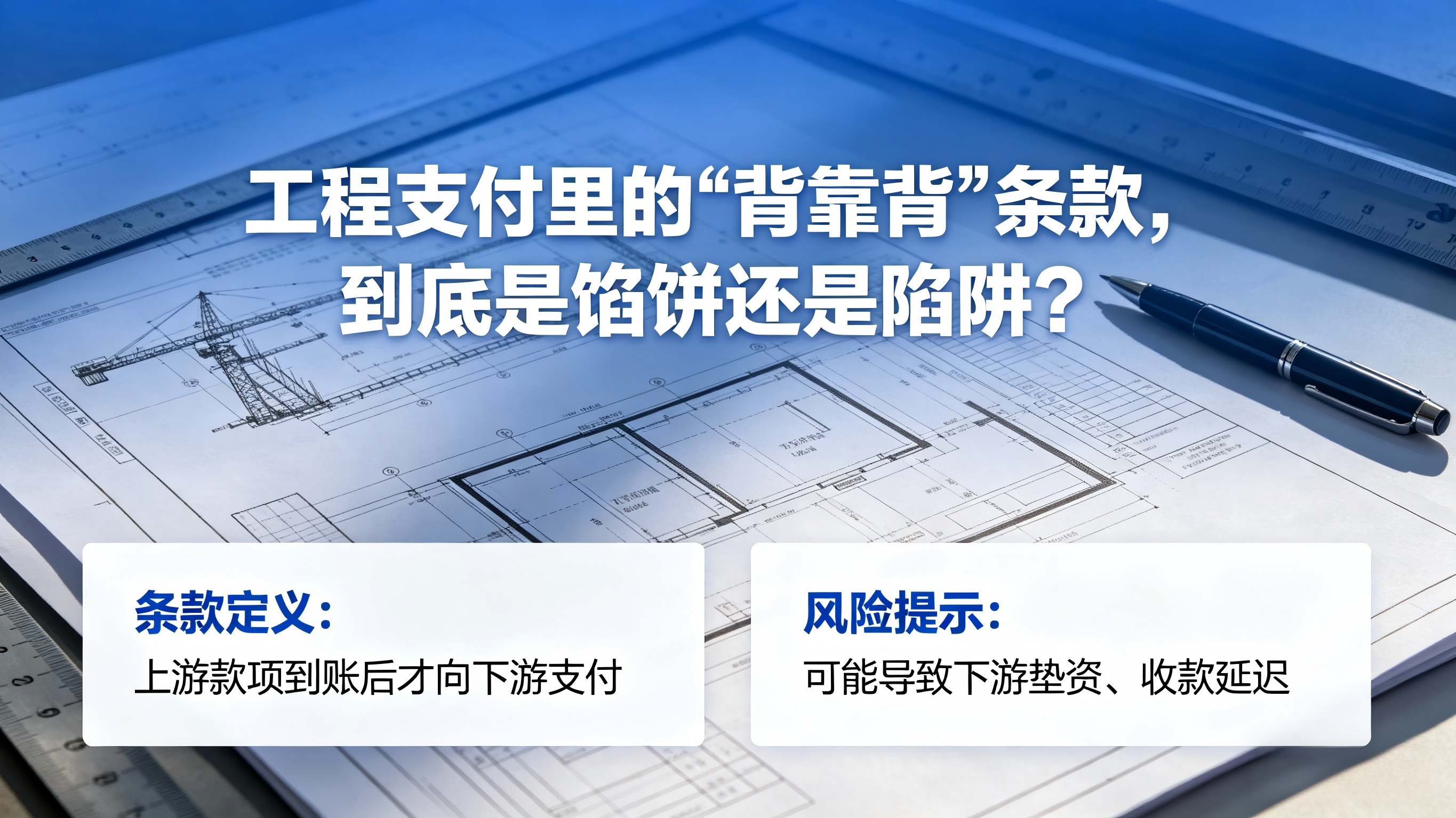 工程支付里的“背靠背”条款，到底是馅饼还是陷阱？